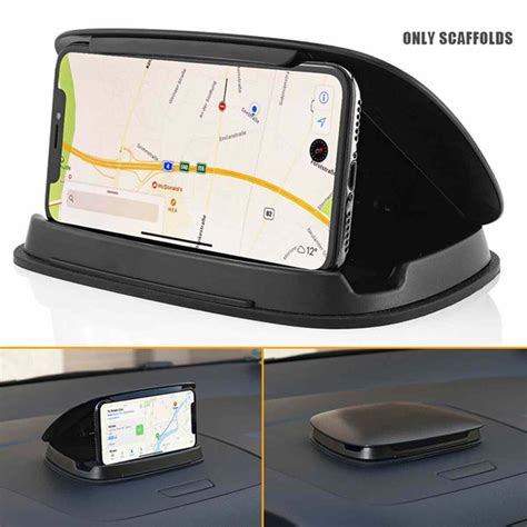 1large Black Car Universal Dashboard Car Mount Holder For Cell Phone