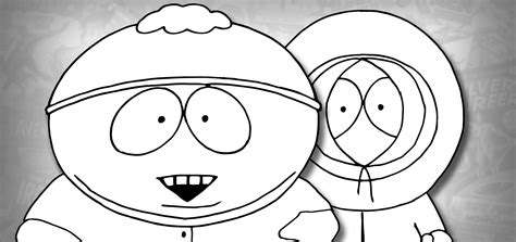 How To Draw Cartman And Kenny South Park Drawing Tutorial Draw It Too