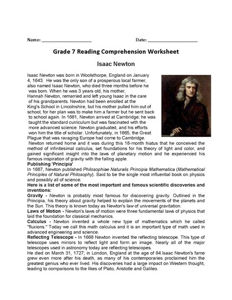 Please consider sharing the printable worksheets (doc/docx) and powerpoints (ppt, pptx) you created or type in your teaching tips and ideas (upload menu) for others to benefit from! Reading Worksheets | Seventh Grade Reading Worksheets