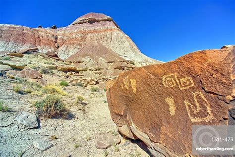 Ancient Indian Petroglyphs On A Stock Photo