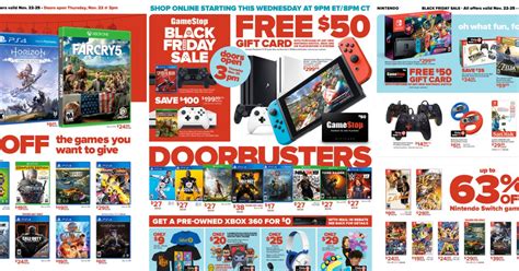 Gamestop Black Friday Ad 50 Gc W Nintendo Switch Ps4 Pro Games