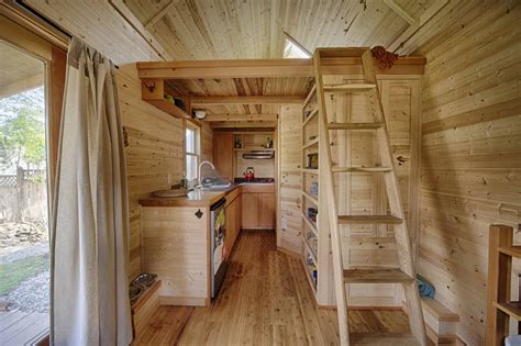 Some tiny house plans can be mounted on a trailer for easy transportation. The Sweet Pea Tiny House Plans - PADtinyhouses.com