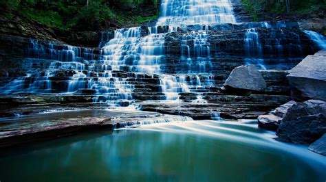 Cool Waterfall Nature River Fun Hd Wallpaper