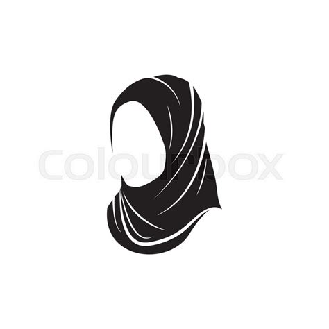 Hijab Muslim Graphic Design Template Stock Vector Colourbox
