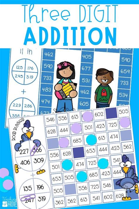 3 Digit Addition With Regrouping Math Games Math Center Activities