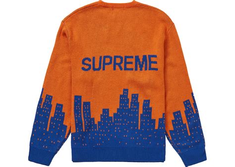 Supreme New York Sweater Orange Ss20
