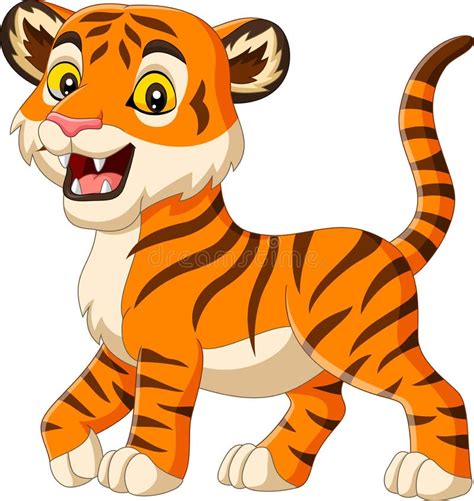 Tigre Aislado En El Fondo Blanco Ilustración del Vector Ilustración