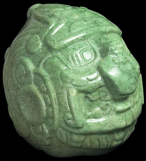 Maya Jade Ornaments The Jade Head Of Altun Ha Belize Maya Aztec