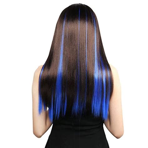 Get dreamy & longer real clip in hair extensions online. 10pcs 18inch Colored Highlight Synthetic Clip on in Hair ...
