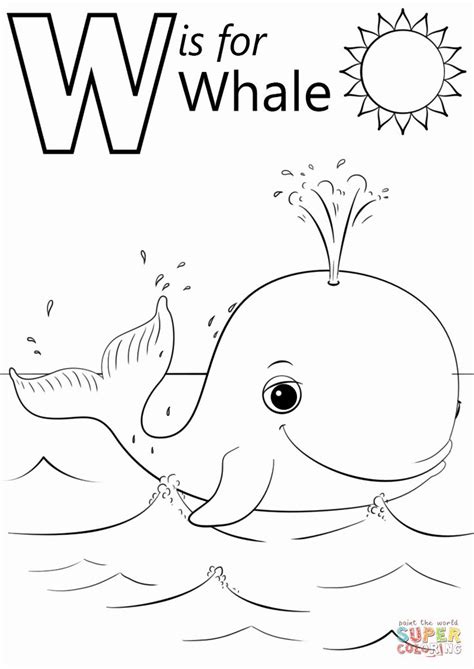 70 Letter W Coloring Sheet Heartof Cotton Candy