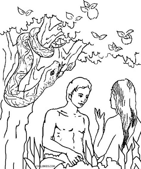 Printable Adam And Eve Coloring Pages For Kids Cool2bkids