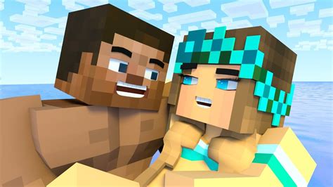 Best Love Story Octopus Minecraft Animation Life Of Steve And Alex Youtube