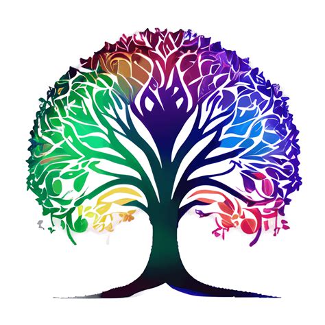 Rainbow Tree Of Life Graphic · Creative Fabrica