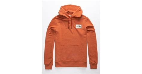 The North Face Cotton Patch Burnt Orange Mens Hoodie For