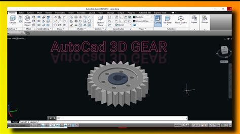 3d Gear In Autocad Tutorial For Mechanical Engg Youtube