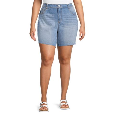 Terra And Sky Womens Plus Size 7 High Rise Shorts