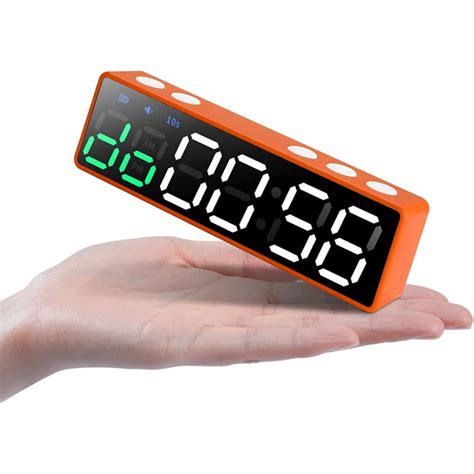 Gym Timer Led Digital Rechargeable Stopwatch Built In Magnetic Spine