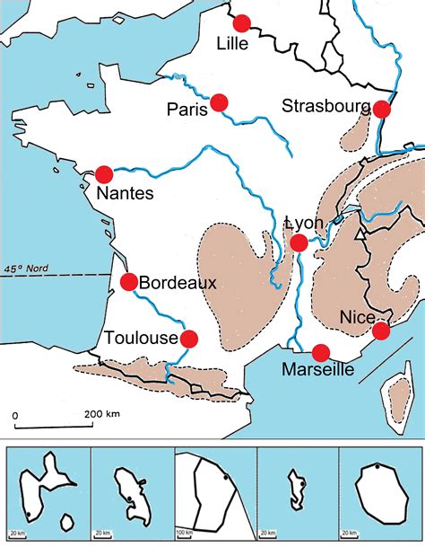 Carte De France Avec Villes Principales Et Fleuves Carte Des Plus