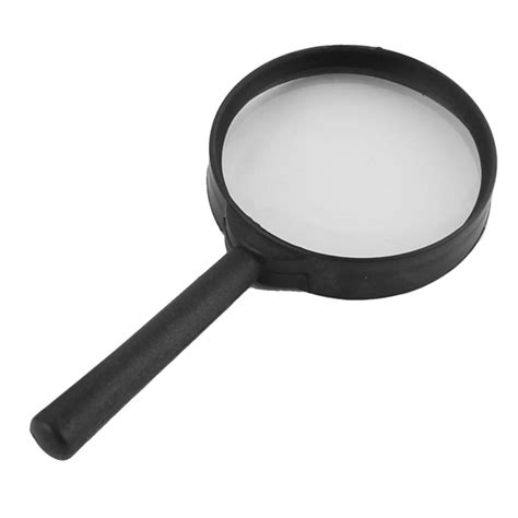 Plastic Handheld Magnifying Glass Jewelry Loupe Magnifier Black Clear