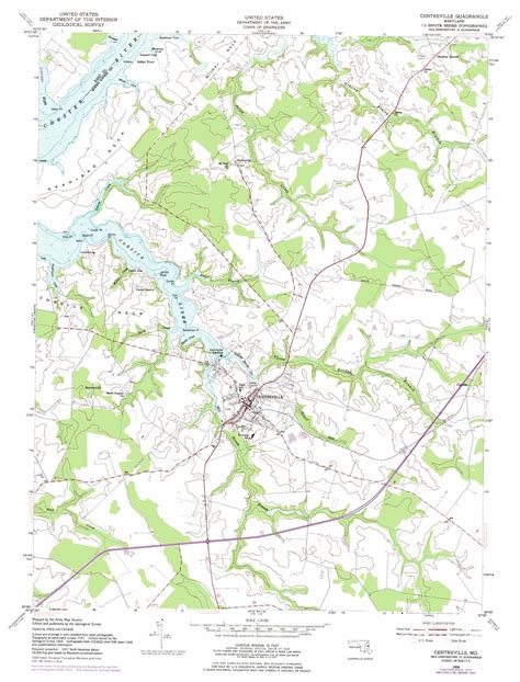 Centreville Topographic Map 124000 Scale Maryland