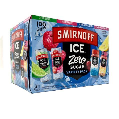 Buy Smirnoff Ice Zero Sugar Variety Hard Seltzer Each Fridley Liquor