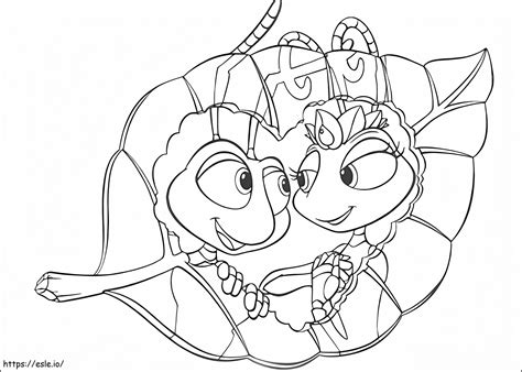 Bugs Love Coloring Page