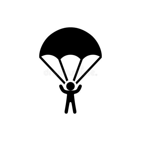 Parachute Icon Flat Vector Template Design Trendy Stock Vector