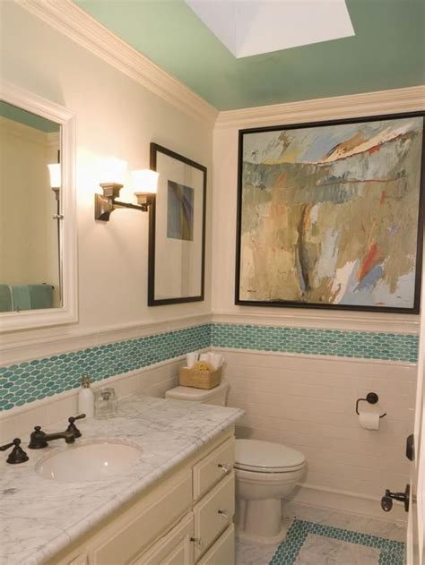 Castaway sand river pebble listello tile (300 x 105mm). 40 blue mosaic bathroom tiles ideas and pictures