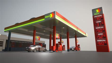 Gas Station Type 2 3d Model By Vis All 3d Vis All F27351a