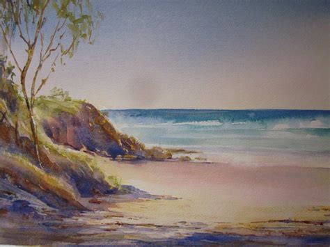 Watercolor Beach Scene At Paintingvalley Com Explore Collection Of