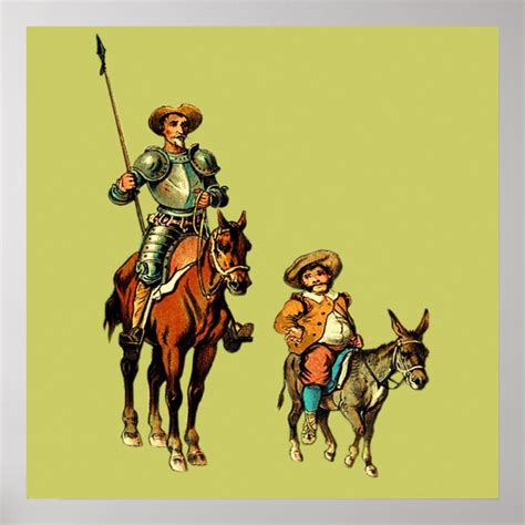 Don Quixote And Sancho Panza Poster Zazzle