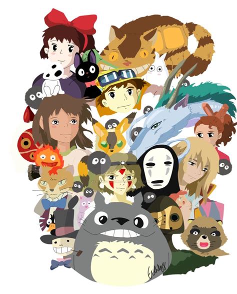 Studio Ghibli Collage Coloured By Disturbed Leeshie Studio Ghibli