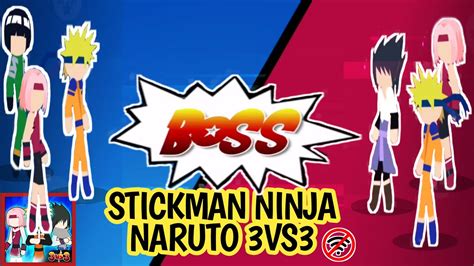 Game Stickman Ninja 3vs3 Battle Arena 2022 Android Gameplay Offline