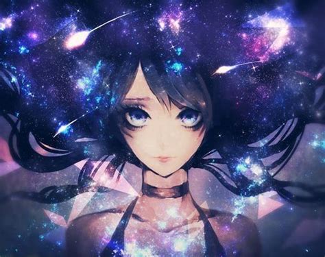 Galaxy Animeillustration Pinterest Anime Girls And