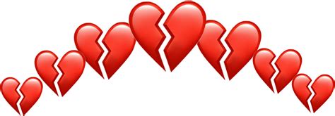 Use these free transparent heart emoji #43979 for your personal projects or designs. Broken Brokenheart Heart Hearts Crown Tumblr Red Heartr ...