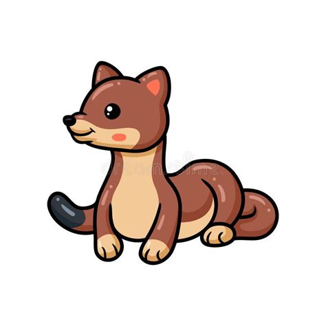 Cute Little Weasel Cartoon Posing Stock Vector Illustration Of Fauna