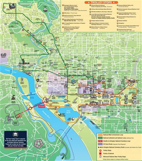 Mapa Del Autobús De Washington Dc Rutas De Autobús Y Estaciones De