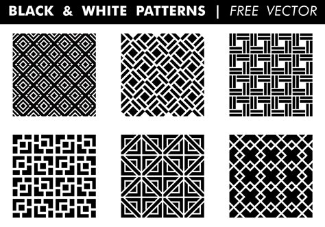 Black And White Patterns Free Vector 112529 Vector Art At Vecteezy