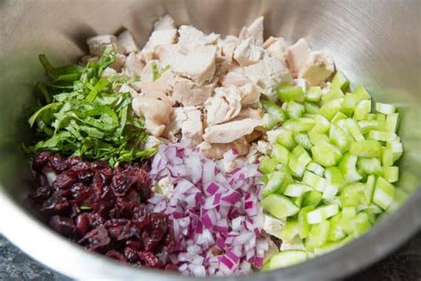 Unless the recipe contains something i don't like, i follow the directions as. Cranberry Chicken Salad - Easy Chicken Salad Recipe ...