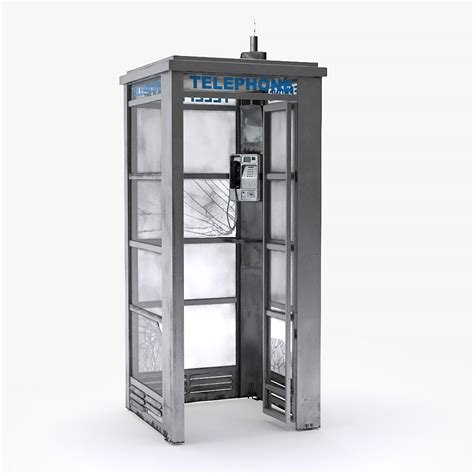 Telephone Booth Free 3d Model C4d 3ds Fbx Free3d