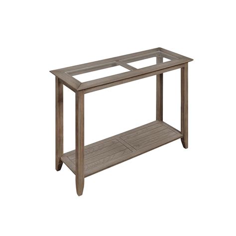 Convenience Concepts French Country Driftwood Drawer And Shelf Console
