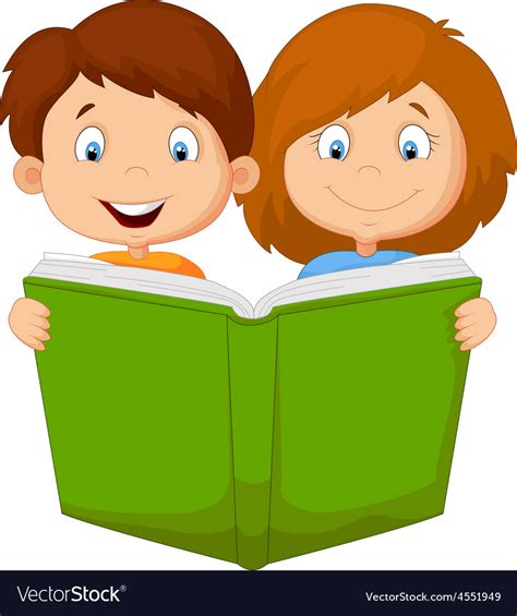 Tootoo boy shoelace episode videogyan kids shows cartoon. Cartoon boy and girl reading book Royalty Free Vector Image