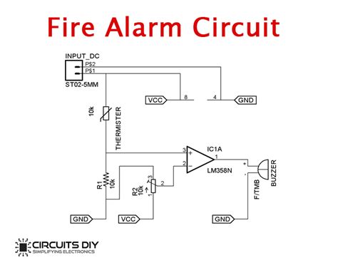 Fire Alarm Circuit Using Lm358