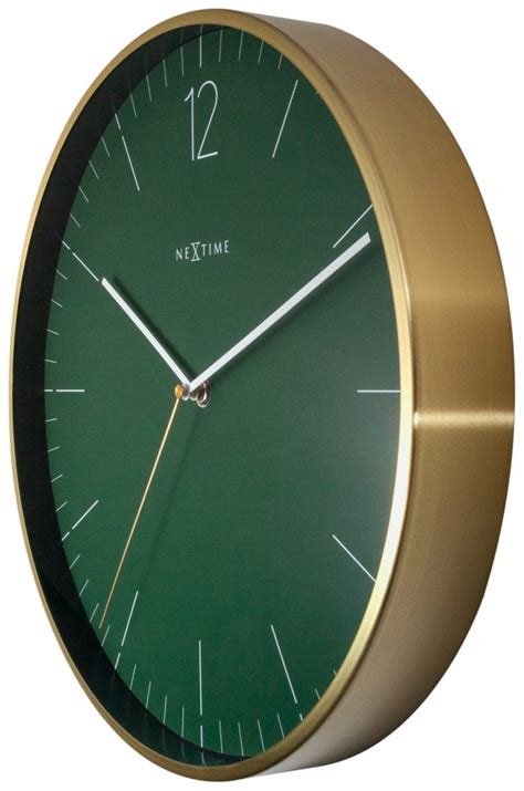 Medium Green Essential Gold Wall Clock The Clock Store