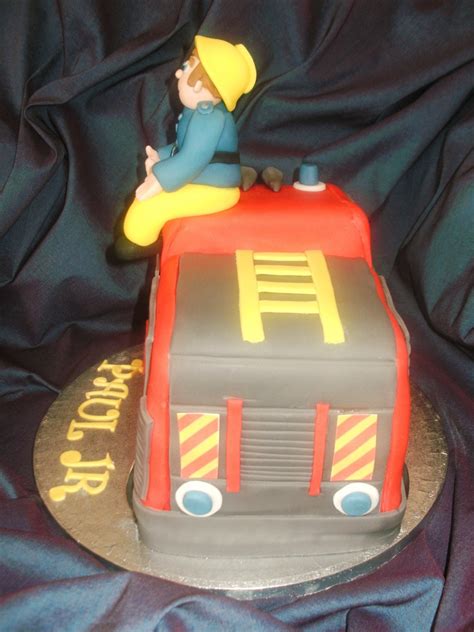 Fireman And Fire Truck Cake