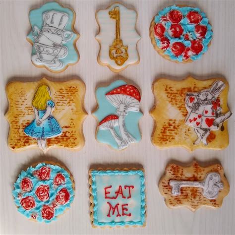 Homemade Alice In Wonderland Decorated Cookies Rfood