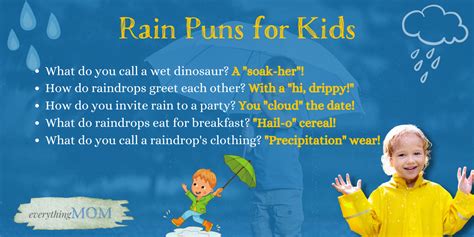 105 Rain Jokes For Kids Funny One Liners And Puns About Rainy Weather