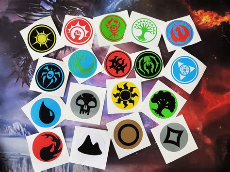 Mana And Guild Symbols Mtg Decalstickers Collection Etsy