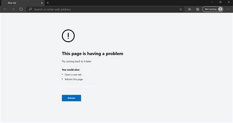 Updated Microsoft Edge Version To Latest Pages Do Not Display Error