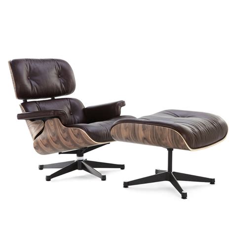 Eames lounge chair & ottoman. Eames Lounge Chair and Ottoman - Dark Brown Italian ...